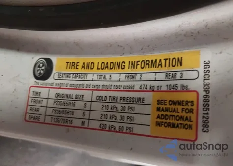 2008 Saturn Vue 4-Cyl Xe from USA, damaged, VIN 3GSCL33P68S512983